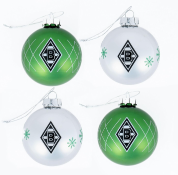 Borussia Mönchengladbach - Christbaumkugeln 4er Set